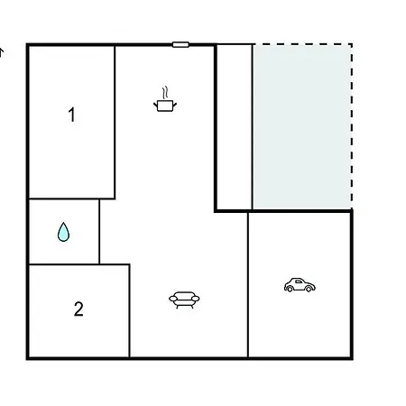 בית נופש 2 Bedroom Awesome In *